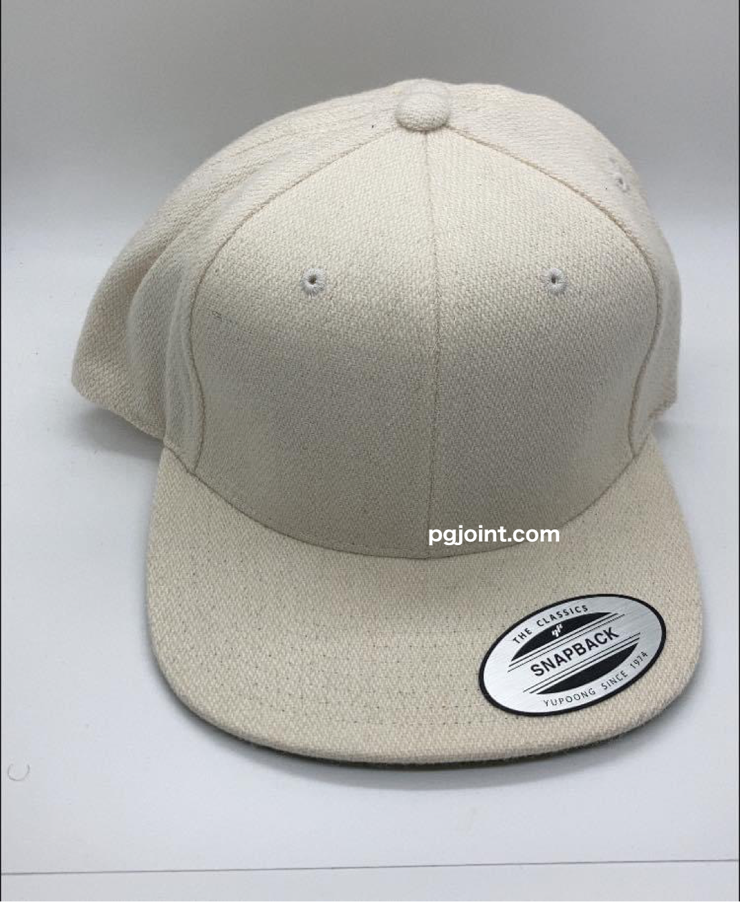Blank Cream Wool SnapBack hats pgjoint